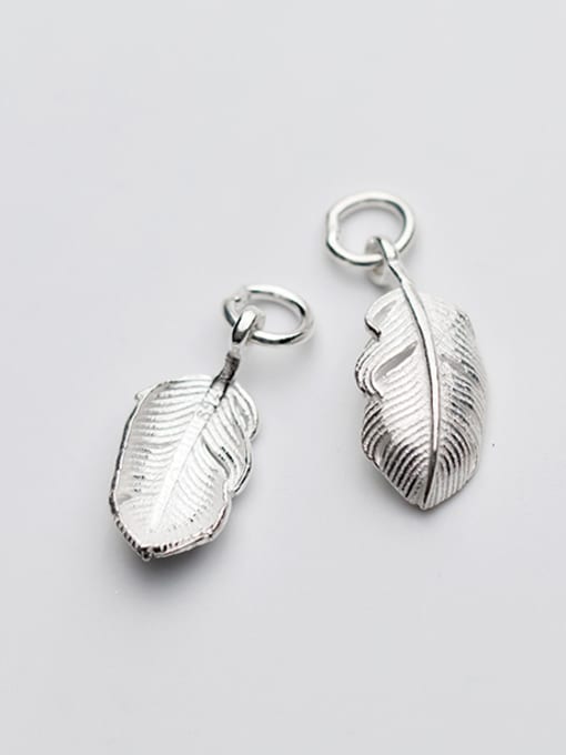 FAN 925 Sterling Silver With Silver Plated Trendy Leaf Charms 2