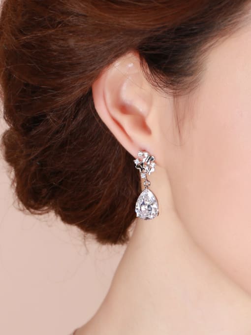 XP Elegant Water Drop Zircon Earrings 1