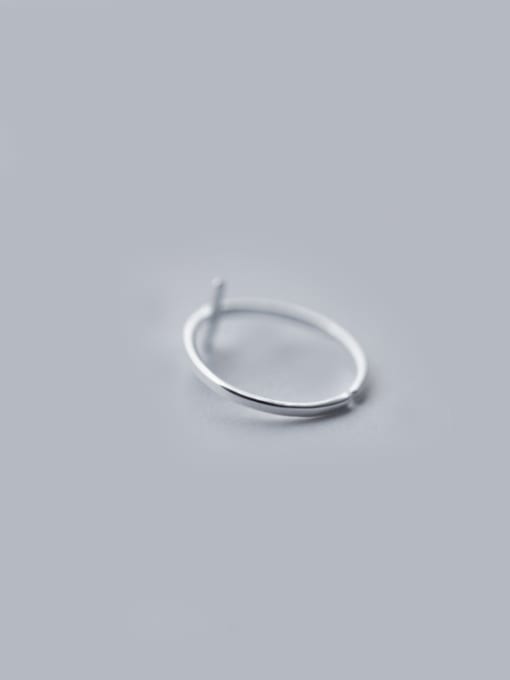 Rosh S925 Silver Simple Fashion Cross Opening Midi Ring 2