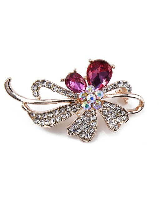 Inboe 2018 2018 2018 2018 Flower-shaped Crystals Brooch 3