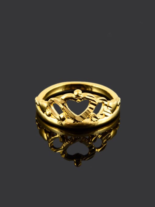 Yi Heng Da High Quality Crown Shaped 24K Gold Plated Copper Ring 1