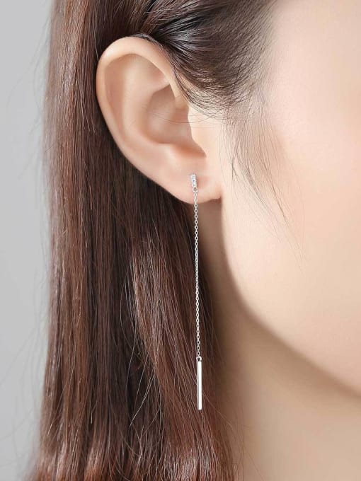 CCUI Sterling Silver simple asymmetrical studs 1