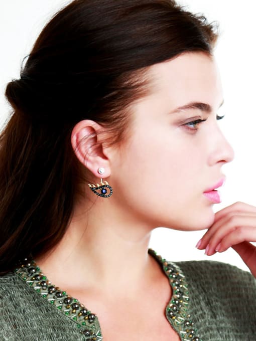 KM Personality Temperament Simple Style Women Stud Earrings 1