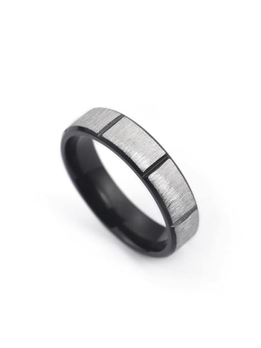 Between black Stainless Steel With Gun Plated Trendy Round Rings