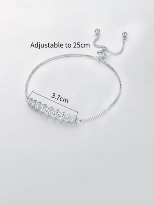 Mo Hai Copper With Cubic Zirconia Simplistic Round Adjustable Bracelets 2