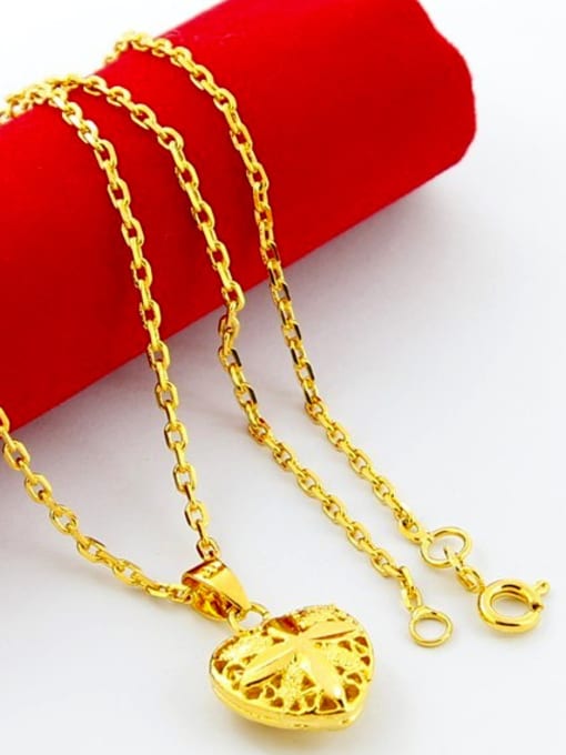 Yi Heng Da Elegant 24K Gold Plated Heart Shaped Copper Necklace 1