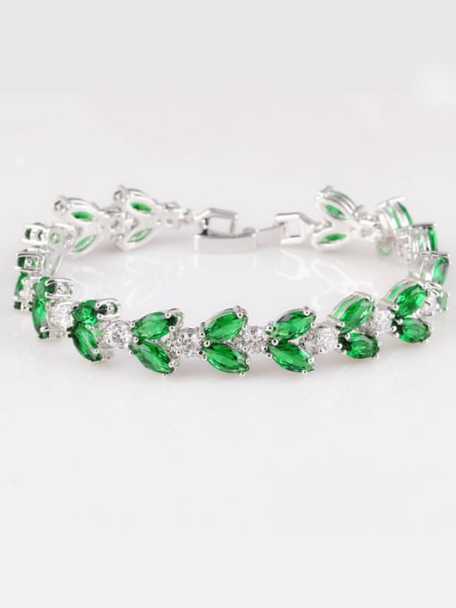 Green Fashion All-match Colorful Quality Zircon Bracelet