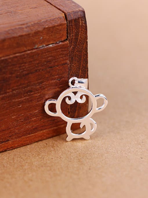 Peng Yuan Lovely Hollow Monkey Silver Pendant 2