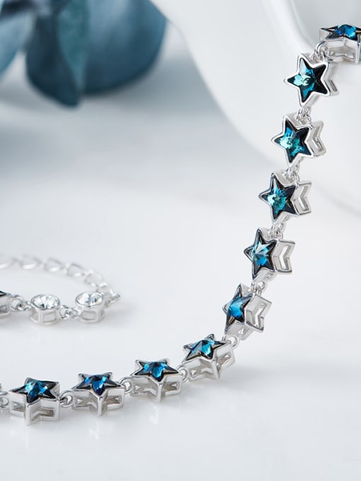 CEIDAI Simple Blue austrian Crystals Stars Bracelet 3