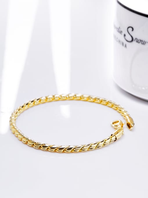 Ronaldo Delicate 18K Gold Plated Twisted Rope Bracelet 2