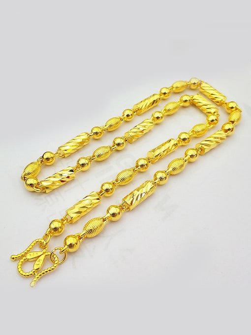 Gold Men Delicate Geometric Gold Plated Necklace