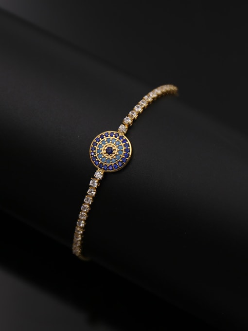Golden Turquoise  Adjustable Bracelet