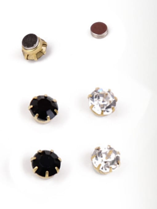 BSL Stainless Steel With Gold Plated Fashion Geometric Stud Earrings