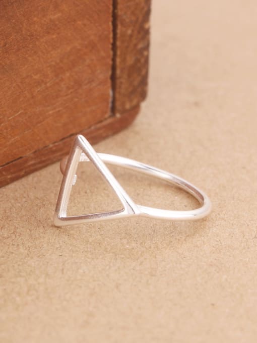 Peng Yuan Simple Hollow Triangle Midi Ring 1