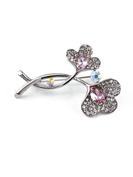 Inboe 2018 2018 2018 2018 Platinum Plated Crystals Brooch 1