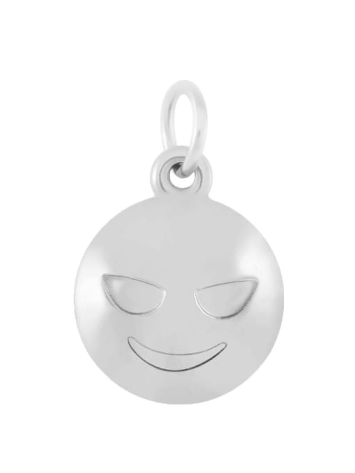 FTime Stainless Steel With Silver Plated Punk Face Charms 1