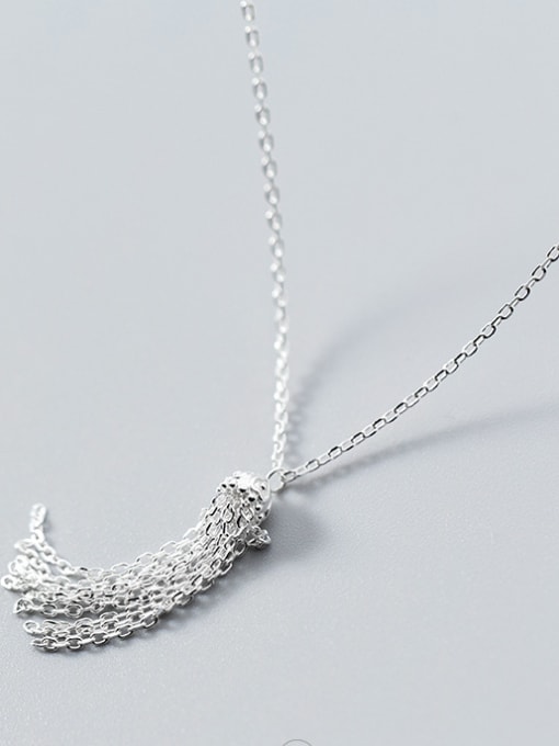 Rosh Sterling silver simple tassel necklace 2