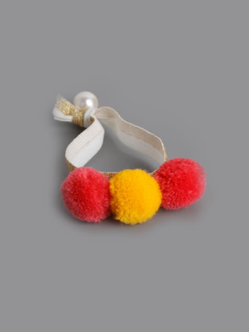 RED AND YELLOW Color Ball Hair Rope