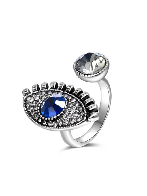 Ronaldo Personality Open Design  Eye Shaped Zircon Ring 0