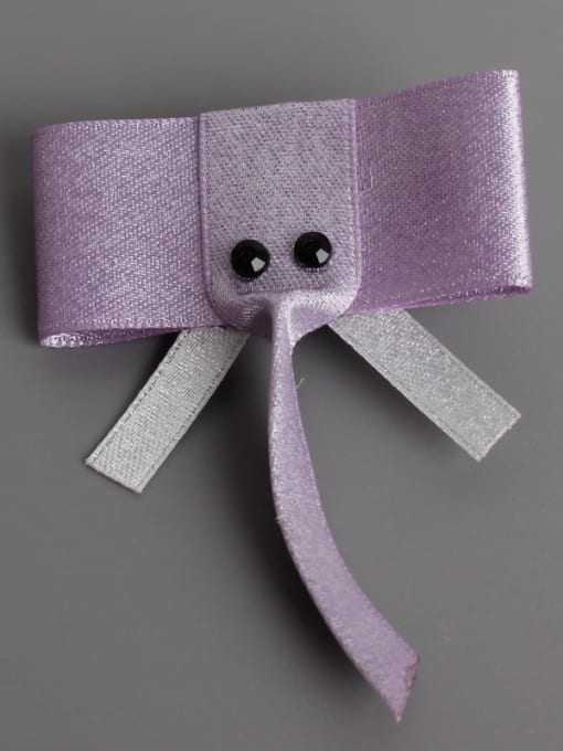 purple Ribbon Elephant Hair clip