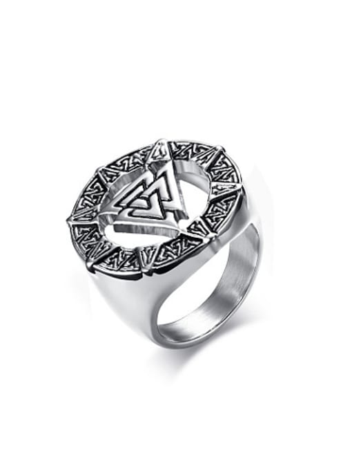 CONG Fashionable Geometric Shaped Stainless Steel Men Ring 0