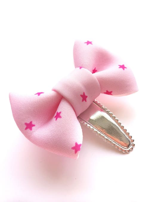 Foundation Red Wave Point Color Bow Hair clip