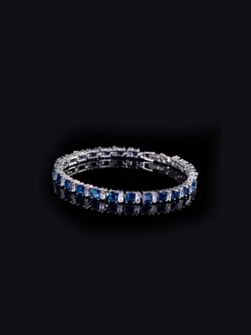 Dark Blue 18.3Cm Luxury Fashion AAA Zircon Bracelet