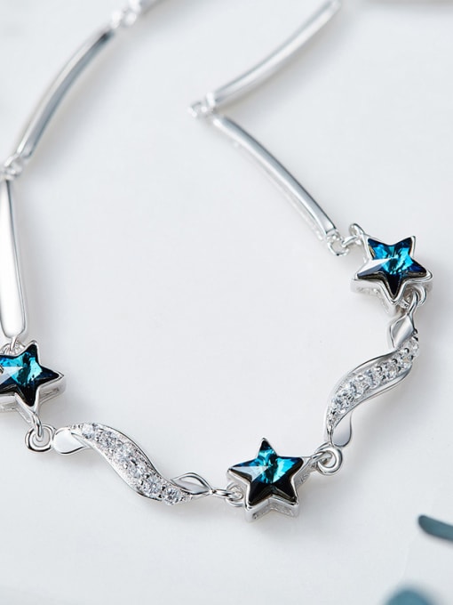 CEIDAI S925 Silver Blue Stars Bracelet 3