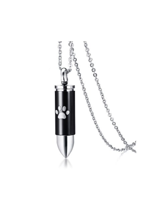 CONG Personality Bullet Shaped Stainless Steel Pendant 0