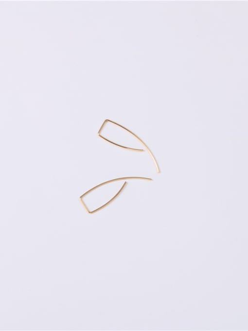 GROSE Titanium With Gold Plated Simplistic Geometric Hook Earrings