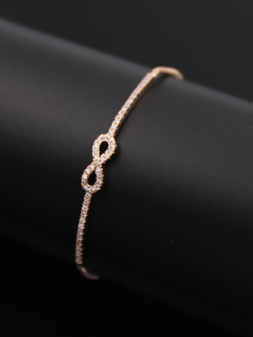 Rose Gold Exquisite Zircon Stretch  Bracelet