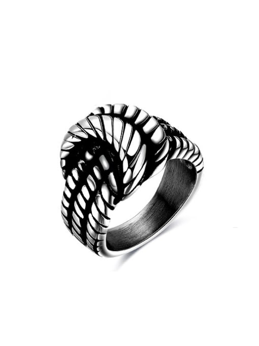 Ronaldo High Quality Knot Shaped Titanium Men Ring 0