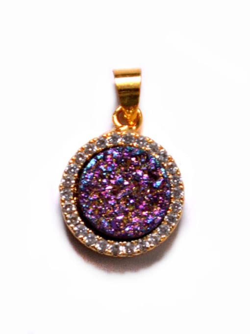 multi-color Fashion Shiny Round Natural Crystal Pendant
