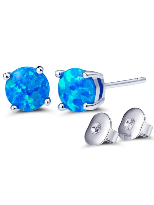Blue 2018 Blue Round stud Earring