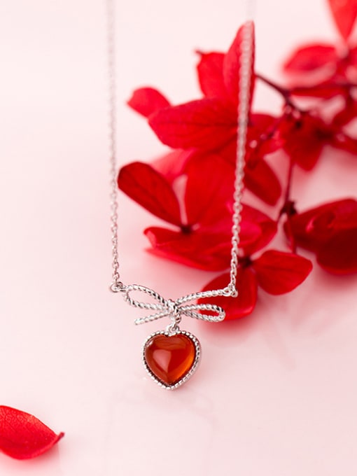 Rosh 925 Sterling Silver With Platinum Plated Cute Heart Locket Necklace 2