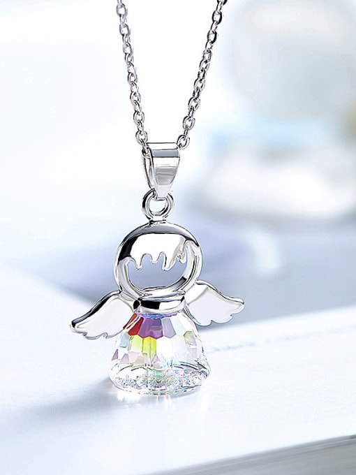 CEIDAI Angel-shaped Crystal Necklace