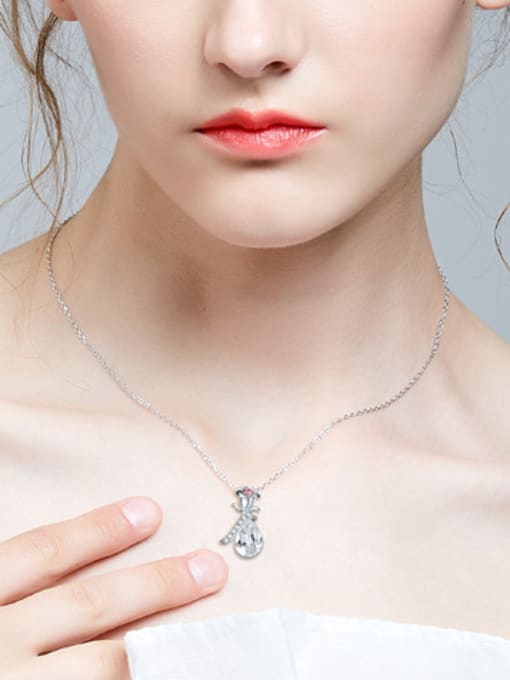 CEIDAI Fashion Rosary Flower Water Drop austrian Crystal Copper Pendant 3