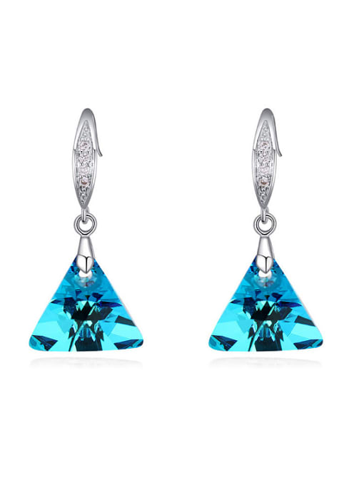 QIANZI Fashion Triangle austrian Crystal Alloy Earrings 2