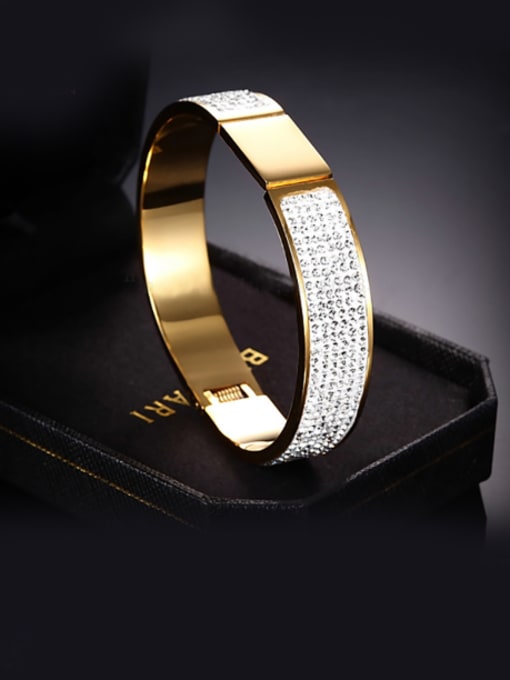 JINDING Imported Titanium Steel Anti-allergic Gold Bracelet 1