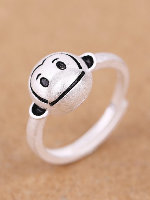 Peng Yuan Lovely Zodiac Monkey Silver Ring 2