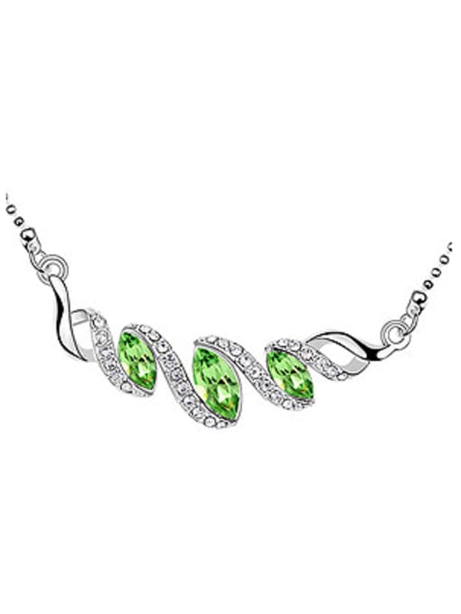 QIANZI Fashion Marquise austrian Crystals Alloy Necklace
