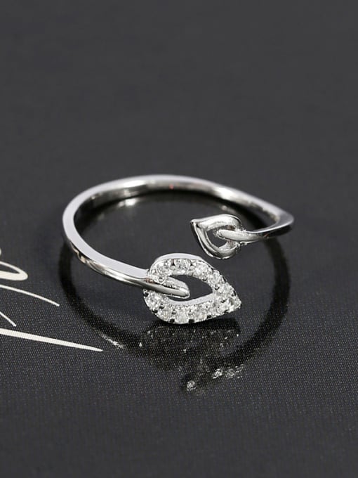 Peng Yuan Fashion Little Leaves Opening Ring 0