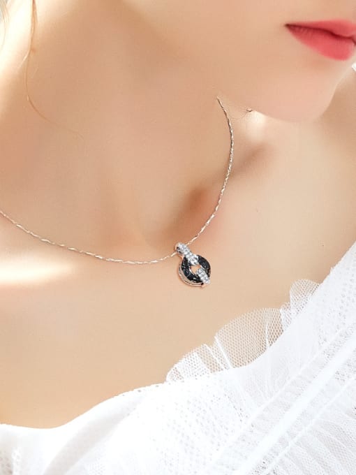 CEIDAI Fashion Round austrian Crystal Zircon Necklace 1