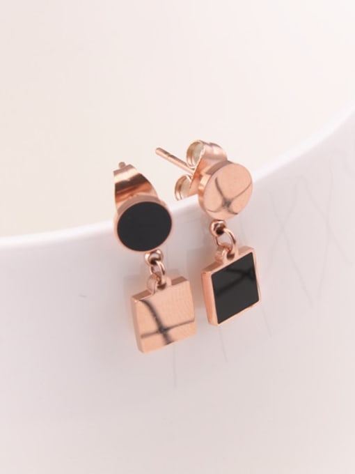 GROSE Round Square Simple Temperaments Earrings 2