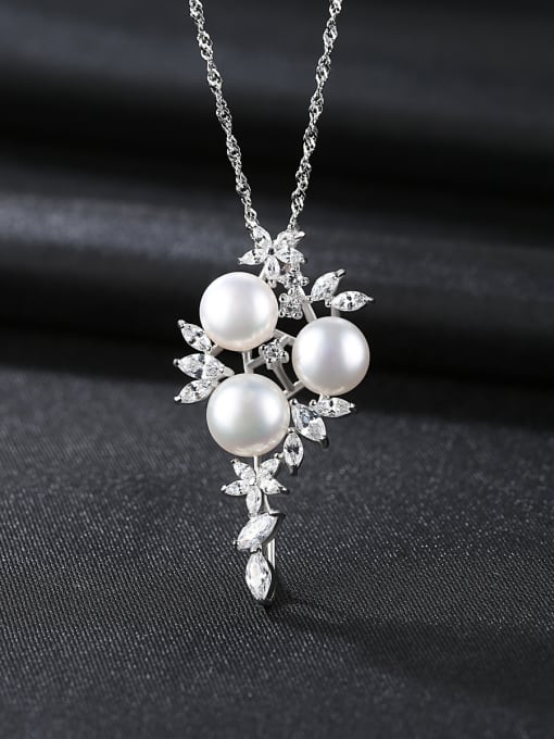 CCUI Sterling silver natural freshwater pearls boutique jewelry necklace