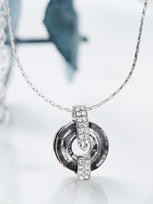 CEIDAI Fashion Round austrian Crystal Zircon Necklace 2
