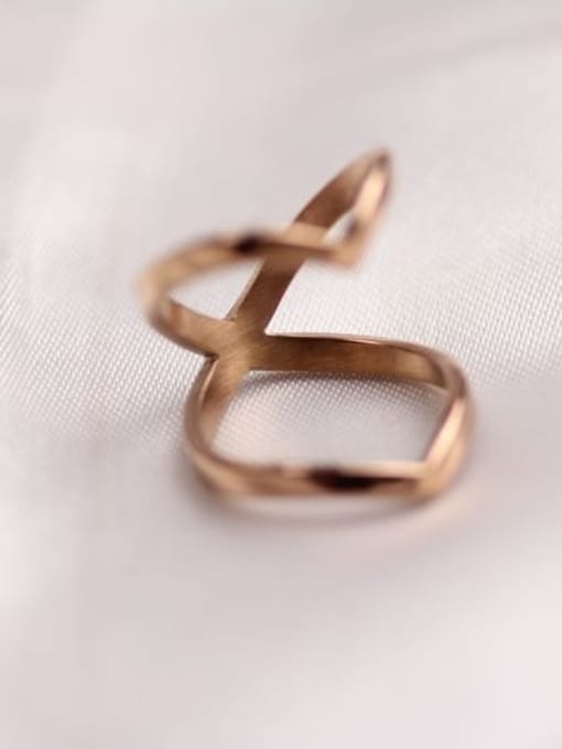 GROSE Rose Gold Double Sharp Ring 0