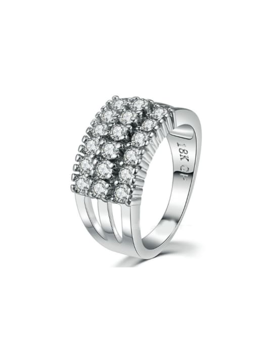 ZK Luxury AAA Zircons Engagement Wedding Ring 0