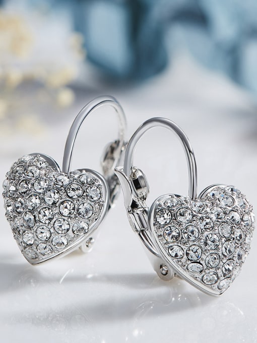 CEIDAI Heart-shaped Crystal drop earring 2