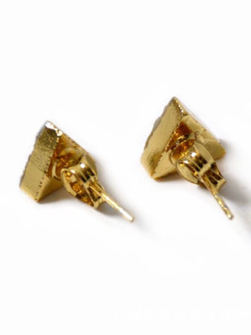Tess Fashion Triangle Shiny Natural Crystal Stud Earrings 2